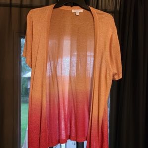 Sweater - Short sleeve open sweater.